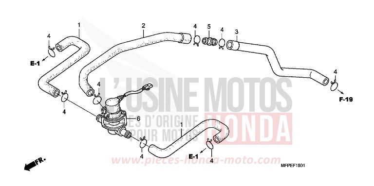 AIR INJECTION CONTROLVALVE von CB1300 Super Bold'or ABS PEARL SUNBEAM WHITE (NHA66KF) von 2010